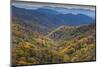 USA, North Carolina, Great Smoky Mountains National Park, Autumn Panorama from Newfound Gap-Walter Bibikow-Mounted Photographic Print