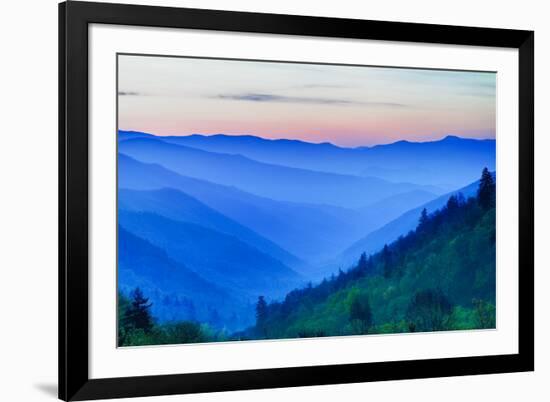 USA, North Carolina, Great Smoky Mountains National Park. Mountain landscape at sunrise.-Jaynes Gallery-Framed Photographic Print