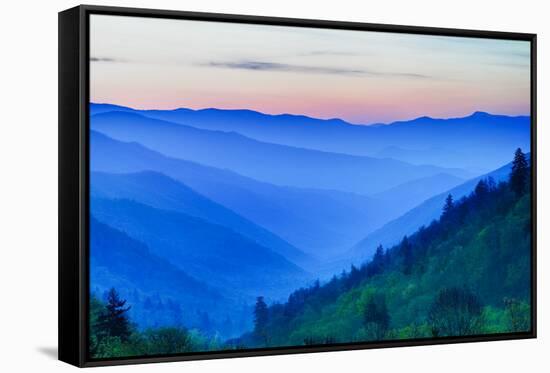 USA, North Carolina, Great Smoky Mountains National Park. Mountain landscape at sunrise.-Jaynes Gallery-Framed Stretched Canvas