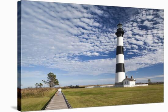 USA, North Carolina, Outer Banks National Seashore, Bodie Island, Bodie Island Lighthouse-Walter Bibikow-Stretched Canvas