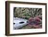 USA, North Carolina., white bridge with Azaleas and moss-covered tree-Hollice Looney-Framed Photographic Print