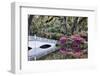 USA, North Carolina., white bridge with Azaleas and moss-covered tree-Hollice Looney-Framed Photographic Print