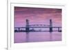 USA, North Carolina, Wilmington, Cape Fear Memorial Bridge-Walter Bibikow-Framed Photographic Print