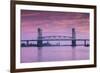 USA, North Carolina, Wilmington, Cape Fear Memorial Bridge-Walter Bibikow-Framed Photographic Print