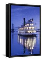 USA, North Carolina, Wilmington, River Boats on the Cape Fear River-Walter Bibikow-Framed Stretched Canvas