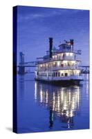 USA, North Carolina, Wilmington, River Boats on the Cape Fear River-Walter Bibikow-Stretched Canvas