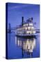 USA, North Carolina, Wilmington, River Boats on the Cape Fear River-Walter Bibikow-Stretched Canvas