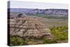 USA, North Dakota, Medora. Theodore Roosevelt National Park, North Unit, Oxbow Overlook-Bernard Friel-Stretched Canvas