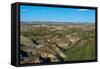 USA, North Dakota, Medora. Theodore Roosevelt National Park, South Unit, Badlands Overlook-Bernard Friel-Framed Stretched Canvas