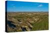 USA, North Dakota, Medora. Theodore Roosevelt National Park, South Unit, Badlands Overlook-Bernard Friel-Stretched Canvas