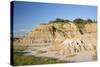 USA, North Dakota, Theodore Roosevelt NP, Eroded clay formations.-Jamie & Judy Wild-Stretched Canvas