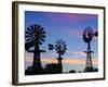 USA, Oklahoma, Elk City, Vintage Farm Windmills-Walter Bibikow-Framed Photographic Print