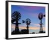 USA, Oklahoma, Elk City, Vintage Farm Windmills-Walter Bibikow-Framed Photographic Print