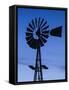 USA, Oklahoma, Elk City, Vintage Farm Windmills-Walter Bibikow-Framed Stretched Canvas