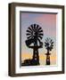 USA, Oklahoma, Elk City, Vintage Farm Windmills-Walter Bibikow-Framed Photographic Print