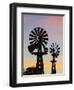 USA, Oklahoma, Elk City, Vintage Farm Windmills-Walter Bibikow-Framed Photographic Print