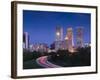 USA, Oklahoma, Tulsa, Skyline from Route 75-Walter Bibikow-Framed Photographic Print