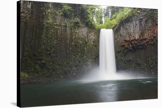 USA, Oregon. Abiqua Falls plunges into large pool.-Jaynes Gallery-Stretched Canvas