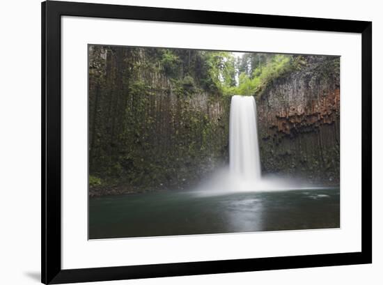 USA, Oregon. Abiqua Falls plunges into large pool.-Jaynes Gallery-Framed Premium Photographic Print