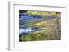 USA, Oregon. Abstract of autumn colors reflected in Wilson River rapids.-Jaynes Gallery-Framed Photographic Print