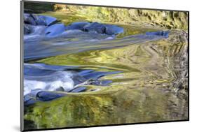 USA, Oregon. Abstract of autumn colors reflected in Wilson River rapids.-Jaynes Gallery-Mounted Photographic Print