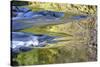 USA, Oregon. Abstract of autumn colors reflected in Wilson River rapids.-Jaynes Gallery-Stretched Canvas