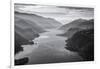 USA, Oregon, Aerial Landscape Looking West Down the Columbia Gorge-Rick A Brown-Framed Photographic Print