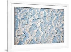 USA, Oregon, Alvord Desert. Crackled salt mineral playa on dry lake bed.-Jaynes Gallery-Framed Photographic Print