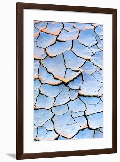 USA, Oregon, Alvord Desert. Crackled salt mineral playa on dry lake bed.-Jaynes Gallery-Framed Photographic Print