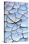 USA, Oregon, Alvord Desert. Crackled salt mineral playa on dry lake bed.-Jaynes Gallery-Stretched Canvas