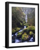 USA, Oregon. Autumn view of McCord Creek flowing below Elowah Falls in the Columbia River Gorge.-Gary Luhm-Framed Photographic Print