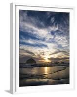 USA, Oregon, Bandon Beach. Face Rock and Sea Stacks at Twilight-Jaynes Gallery-Framed Premium Photographic Print