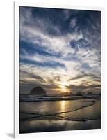 USA, Oregon, Bandon Beach. Face Rock and Sea Stacks at Twilight-Jaynes Gallery-Framed Photographic Print