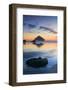 USA, Oregon, Bandon Beach. Face Rock and Sea Stacks at Twilight-Jaynes Gallery-Framed Photographic Print