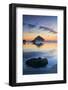 USA, Oregon, Bandon Beach. Face Rock and Sea Stacks at Twilight-Jaynes Gallery-Framed Photographic Print