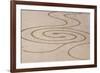 USA, Oregon, Bandon Beach. Geometric drawings in the sand.-Tom Haseltine-Framed Photographic Print
