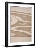 USA, Oregon, Bandon Beach. Geometric drawings in the sand.-Tom Haseltine-Framed Photographic Print