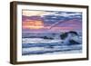 USA, Oregon, Bandon Beach. Pacific Ocean shoreline at sunset.-Jaynes Gallery-Framed Photographic Print