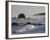 Usa, Oregon, Bandon. Bullards Beach State Park, sea stacks and waves.-Merrill Images-Framed Photographic Print