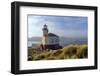 USA, Oregon, Bandon. Scenic of Umpqua River Lighthouse.-Jaynes Gallery-Framed Photographic Print