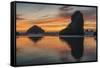 USA, Oregon, Bandon. Sunset on beach.-Jaynes Gallery-Framed Stretched Canvas