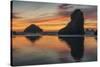 USA, Oregon, Bandon. Sunset on beach.-Jaynes Gallery-Stretched Canvas