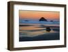 USA, Oregon, Bandon. Sunset on Face Rock sea stack.-Jaynes Gallery-Framed Photographic Print