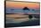 USA, Oregon, Bandon. Sunset on Face Rock sea stack.-Jaynes Gallery-Framed Stretched Canvas