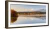 USA, Oregon, Bend. Black Butte Ranch, fall foliage and Cascade Mountains-Hollice Looney-Framed Photographic Print