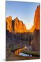 USA, Oregon, Bend. Smith Rock State Park, rock and reflections-Hollice Looney-Mounted Photographic Print