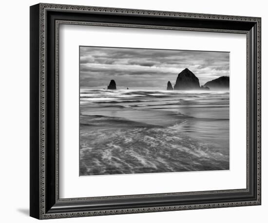 USA, Oregon, Cannon Beach, Haystack Rock and the Needles-Ann Collins-Framed Photographic Print