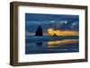 USA, Oregon, Cannon Beach. Sunset on Needles Seastack-Jean Carter-Framed Photographic Print