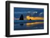 USA, Oregon, Cannon Beach. Sunset on Needles Seastack-Jean Carter-Framed Photographic Print