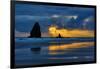 USA, Oregon, Cannon Beach. Sunset on Needles Seastack-Jean Carter-Framed Photographic Print